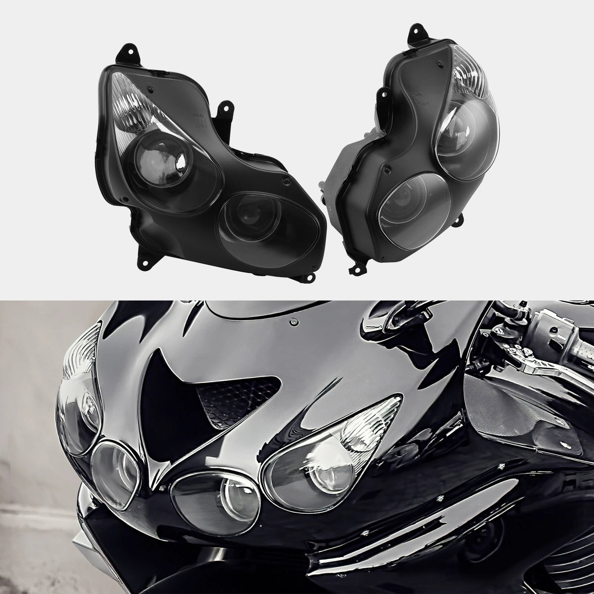 Headlight Assembly for Kawasaki Ninja ZX14R ZZR1400 (2006–2011)