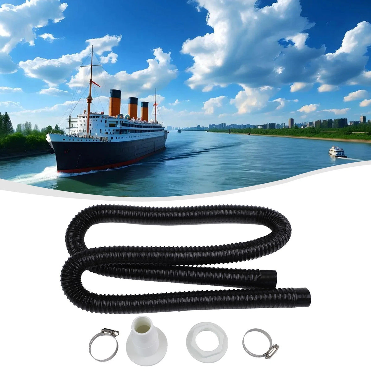 Bilge Pump Hose Kit for Multiple Models (1929mm Flexible PVC Pipe)