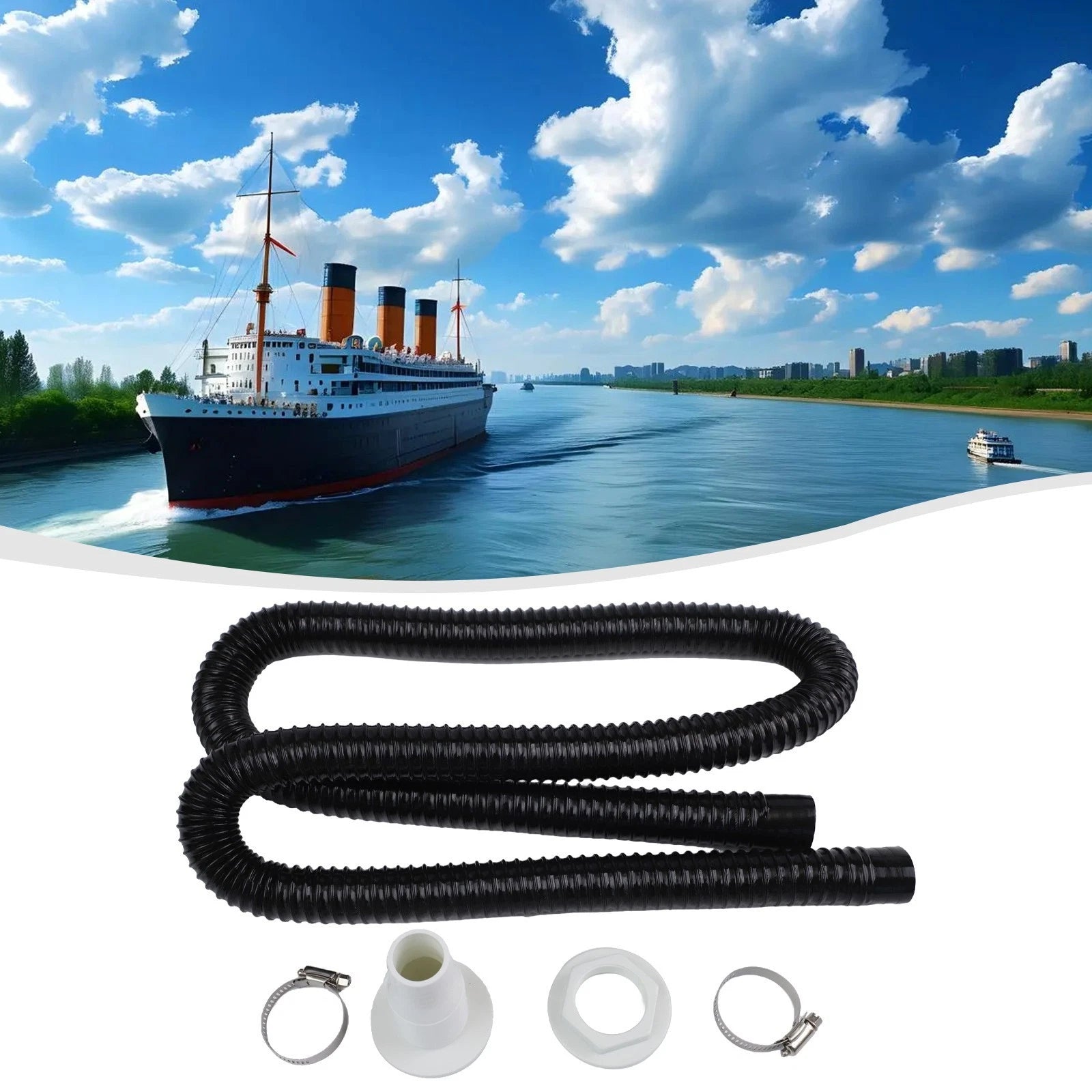 Bilge Pump Hose Kit for Multiple Models (1929mm Flexible PVC Pipe)