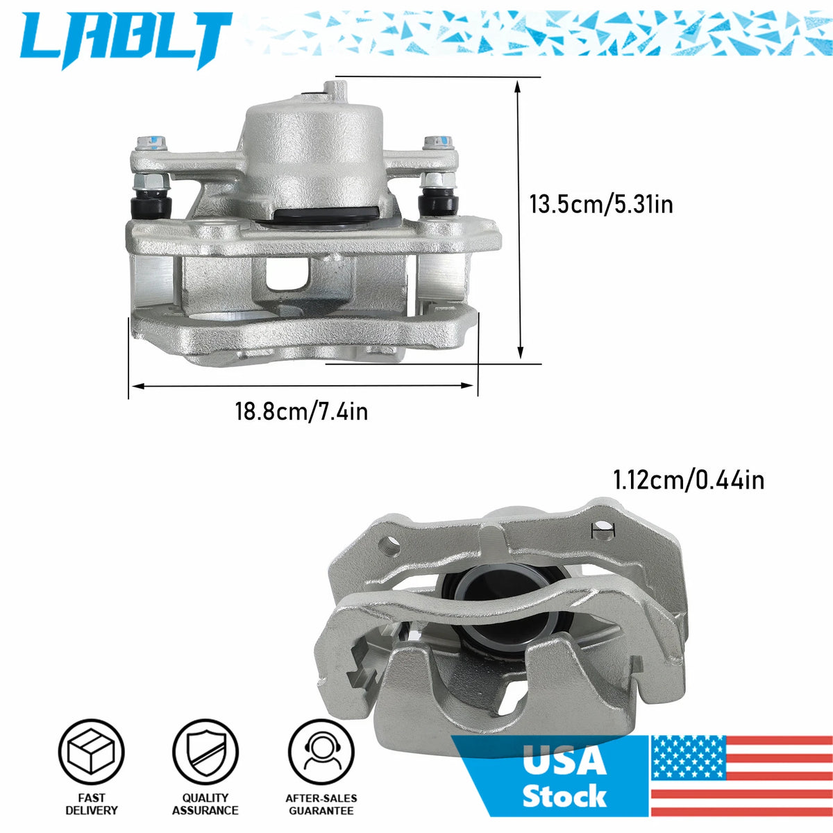 Set of 2 Brake Calipers for Suzuki Grand Vitara (2006–2013) w/Bracket