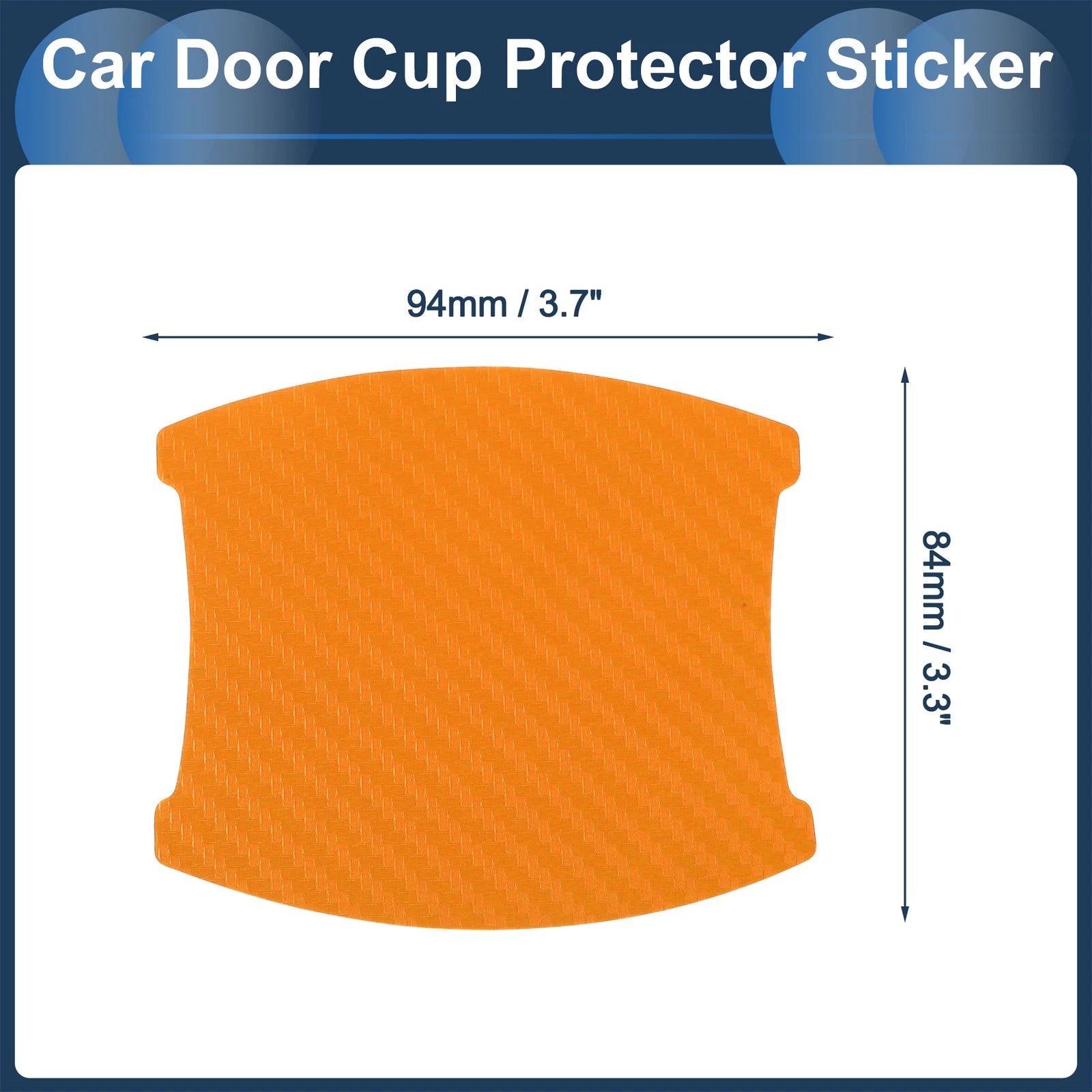 3D Car Door Handle Scratch Protector for Universal Vehicles (84x94mm)
