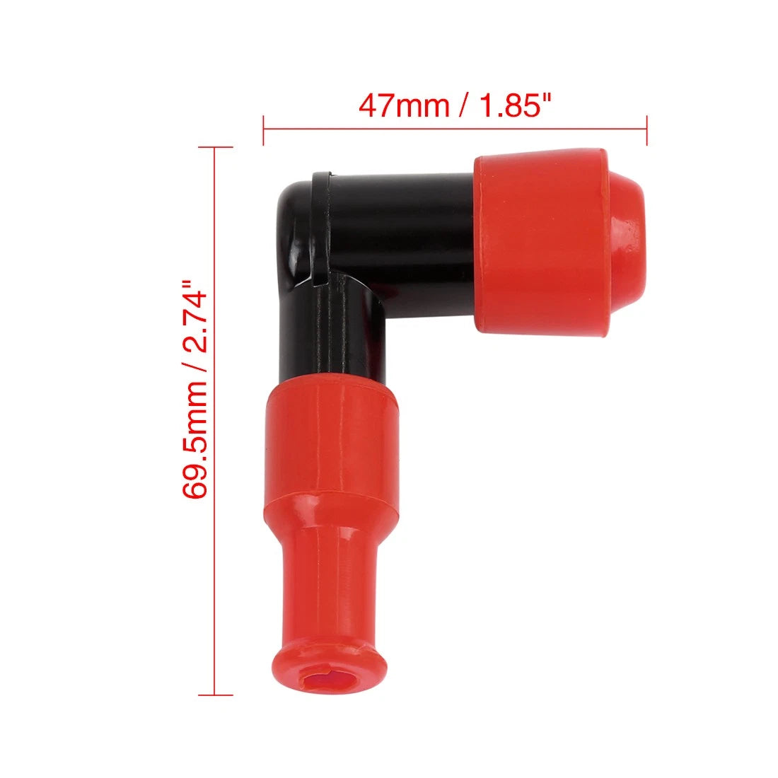 2pcs Spark Plug Cap 90 Degree Waterproof for CG125 WY125 Motorcycle (1990–2010)
