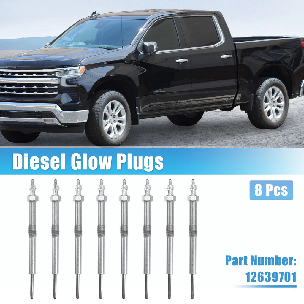 Diesel Glow Plug Replacement Set 8 Pc for Chevrolet Express 2500 (2006–2016)