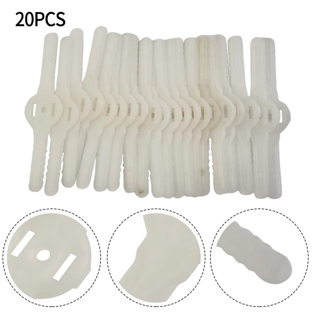 20 PCS Plastic Cutter Blades for Electric Grass Trimmer (Universal)