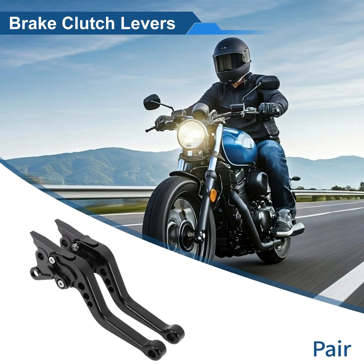 Adjustable Short Brake Clutch Lever for Aprilia RSV Mille/R 1999–2003 Black
