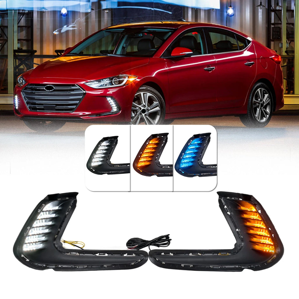 LED Dynamic DRL Fog Light Turn Signal for Hyundai Elantra (2017–2018)