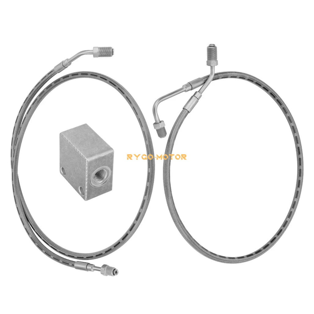 Rear Brake Hose Lines & Fitting Cross for Polaris Ranger 500 4x4 6x6 (2000–2004)