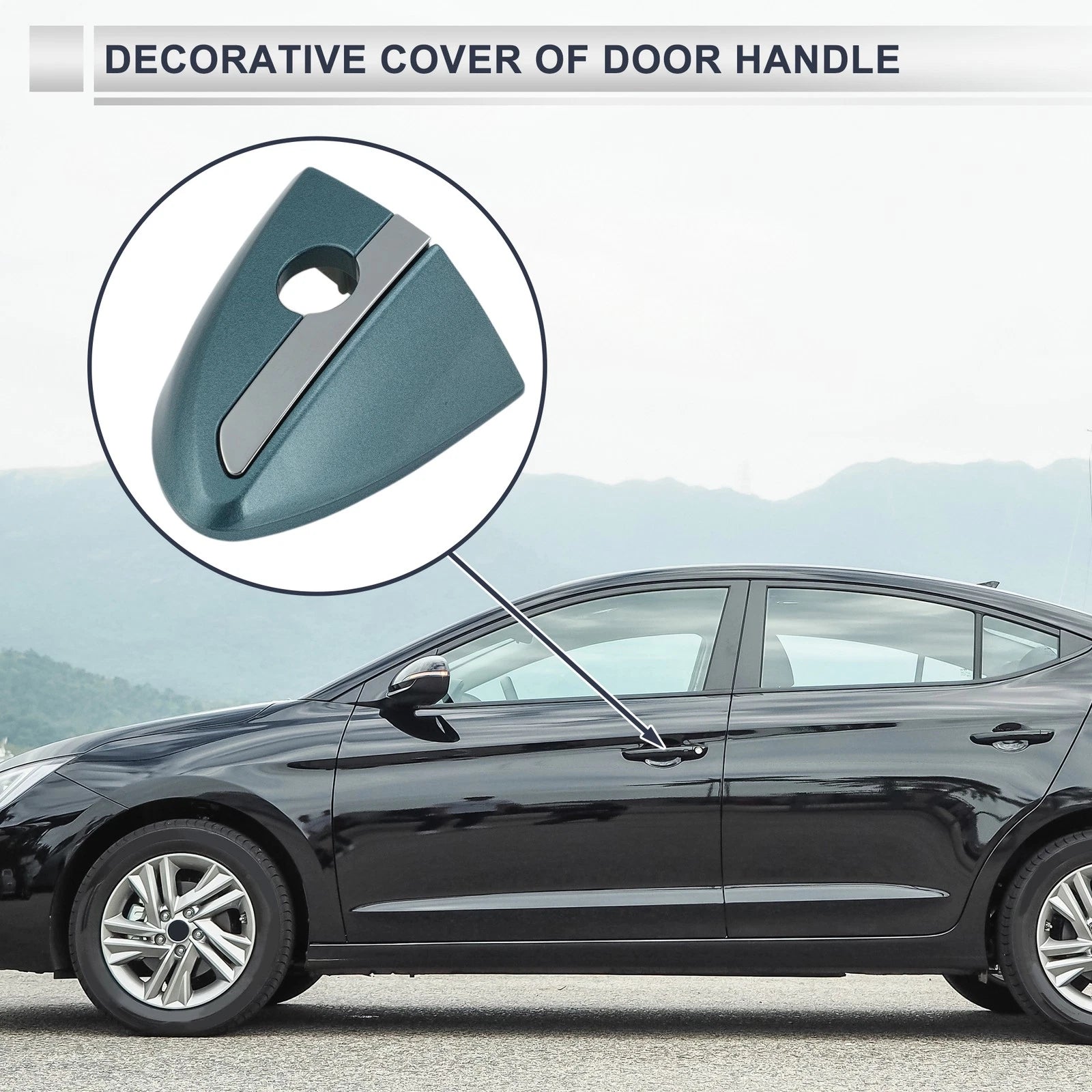 Front Left Door Handle Lock Cylinder Cover Replacement for Toyota Corolla (2014–2018) Blue