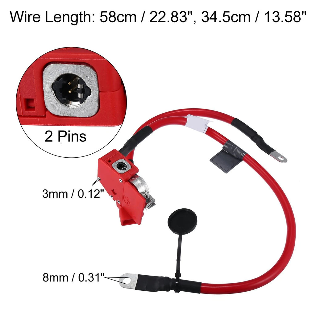 Battery Cable Positive Terminal Replacement for BMW X6 (2015–2018) Red