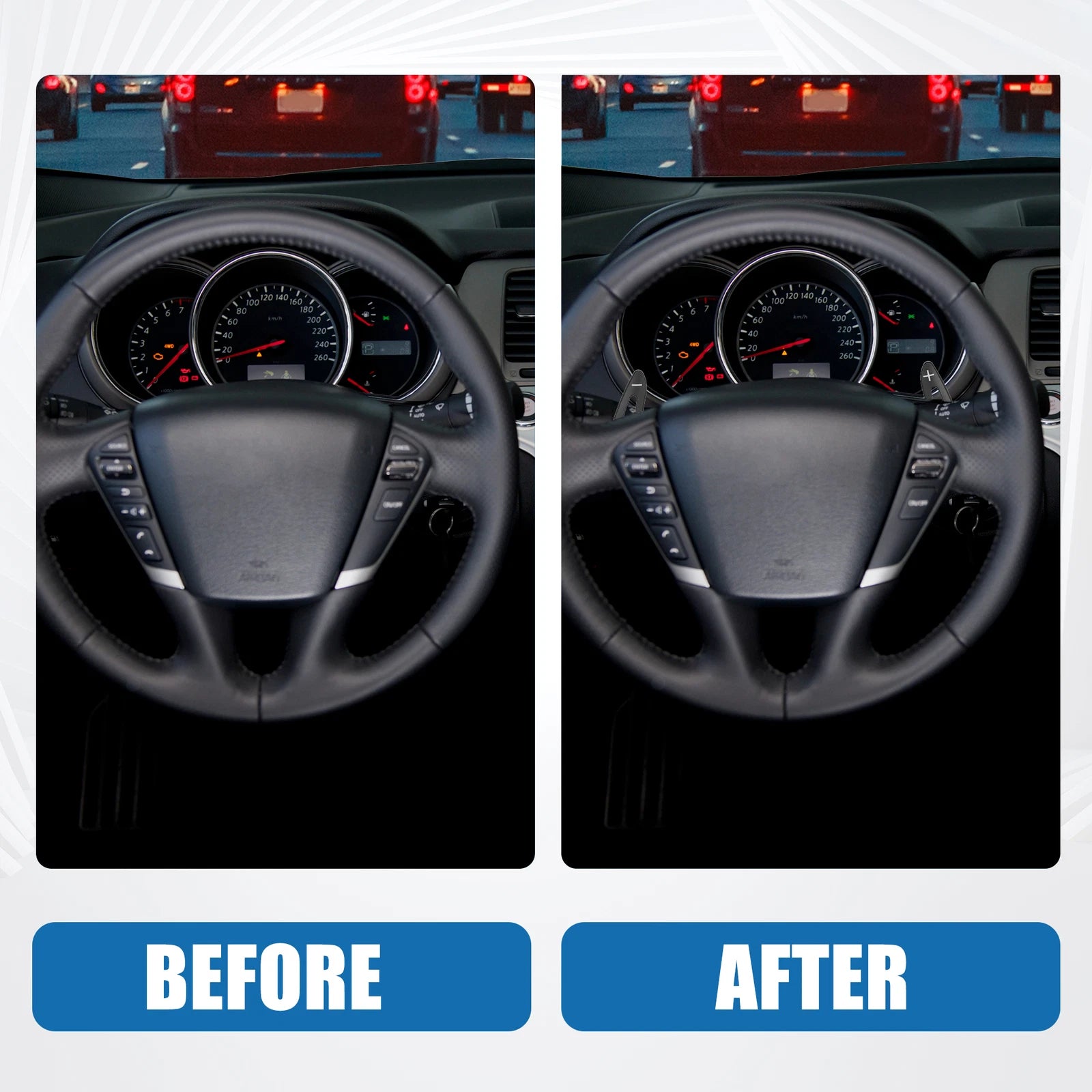 Set of 2 Steering Wheel Shift Paddle Covers for