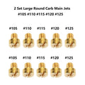 10pcs Main Jet Kit for Mikuni N100/604 (#105, #110, #115, #120, #125)