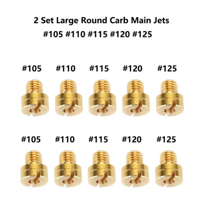 10pcs Main Jet Kit for Mikuni N100/604 (#105, #110, #115, #120, #125)