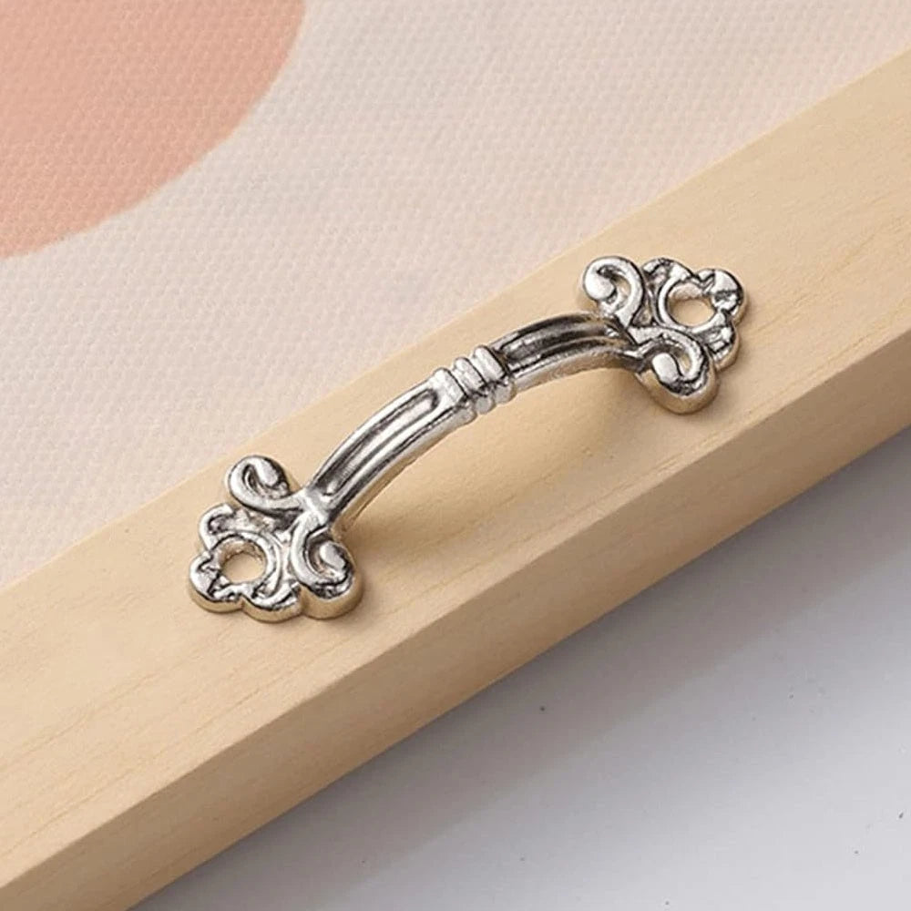 10Pc Silver Drawer Knob Hardware for Jewelry Box and Cupboard