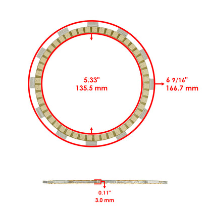 Clutch Friction Plate Replacement for Yamaha 4XV 36Y 2000–2007