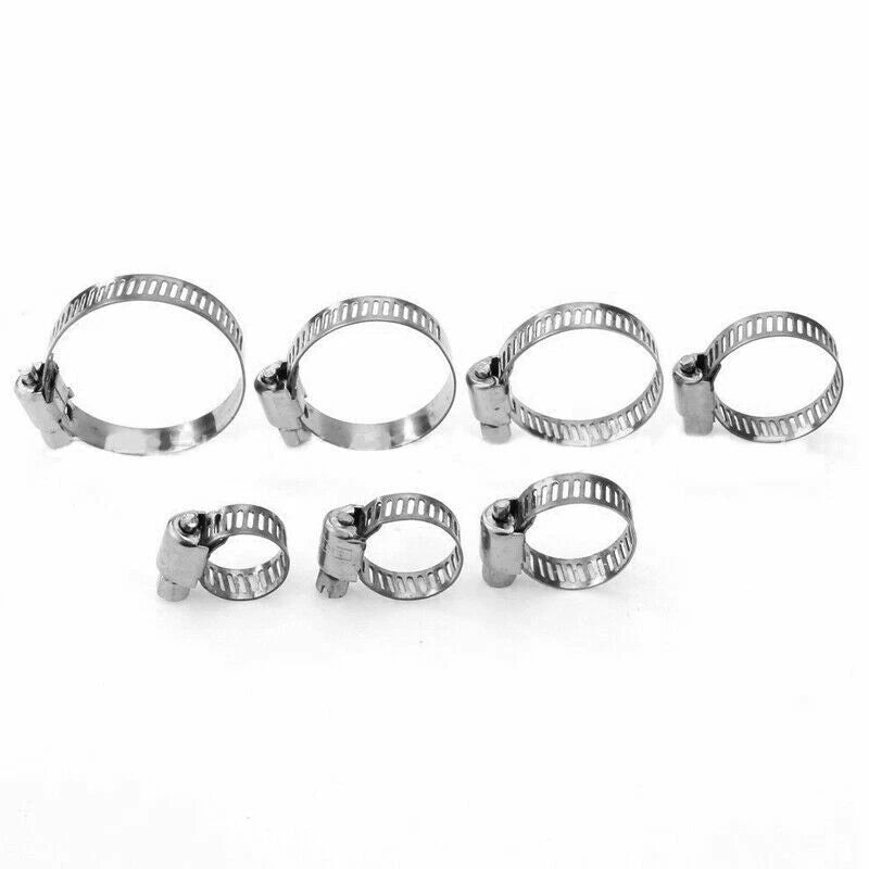 Set of 60 Stainless Steel Hose Clamps Assorted Kit with Case
