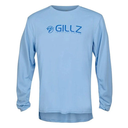 Gillz Pro Series Long Sleeve Shirt for Men (Powder Blue, Medium) GMLUVPR-434-M
