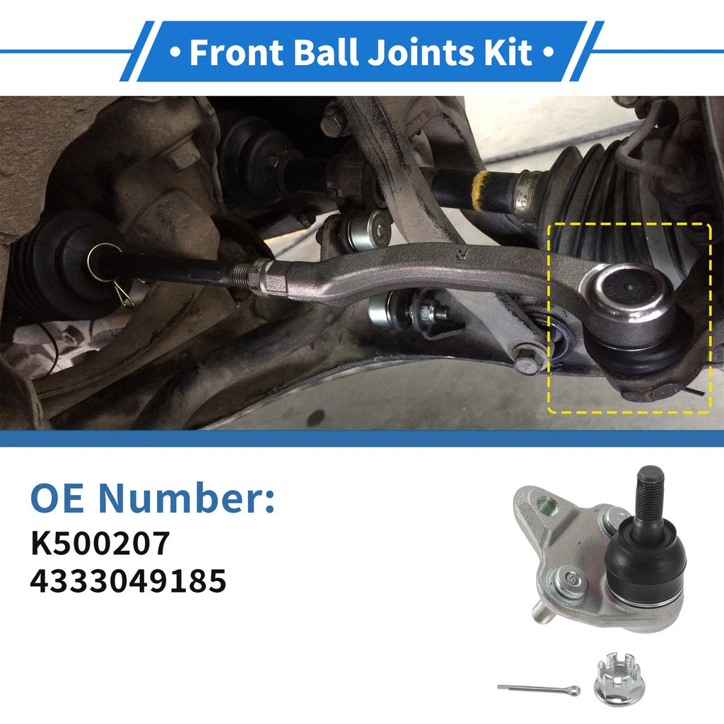 Front Lower Ball Joints Replacement Set for Toyota Prius (2010–2015)
