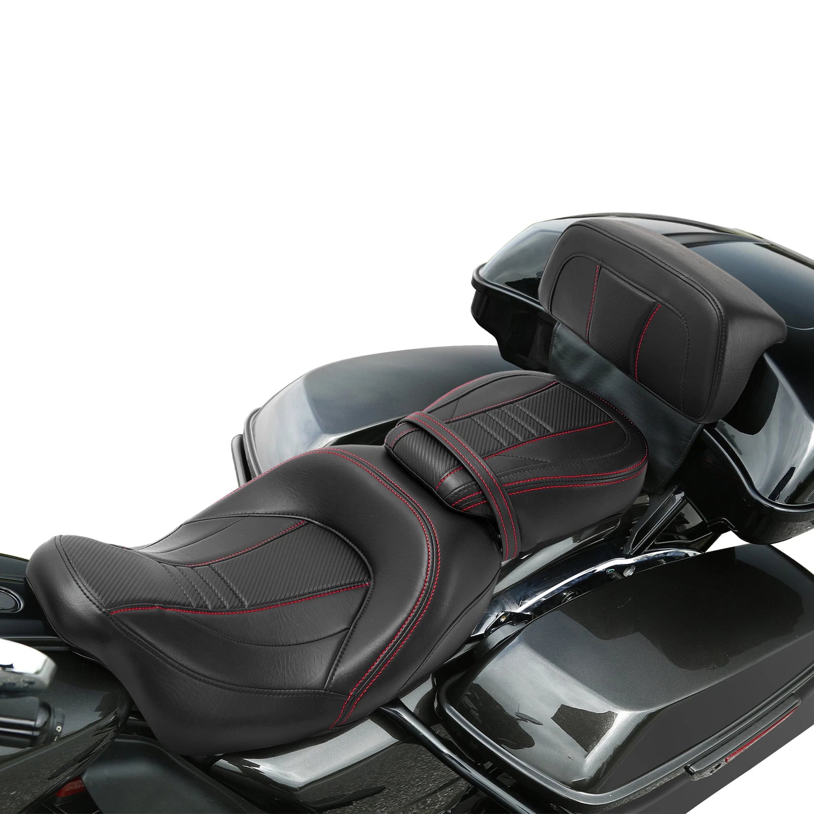 Driver Passenger Seat & Backrest Pad for Harley Electra Road Glide (2014–2023)