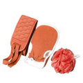 3Pcs Exfoliating Scrub Sponge Set for Shower and Back Massager