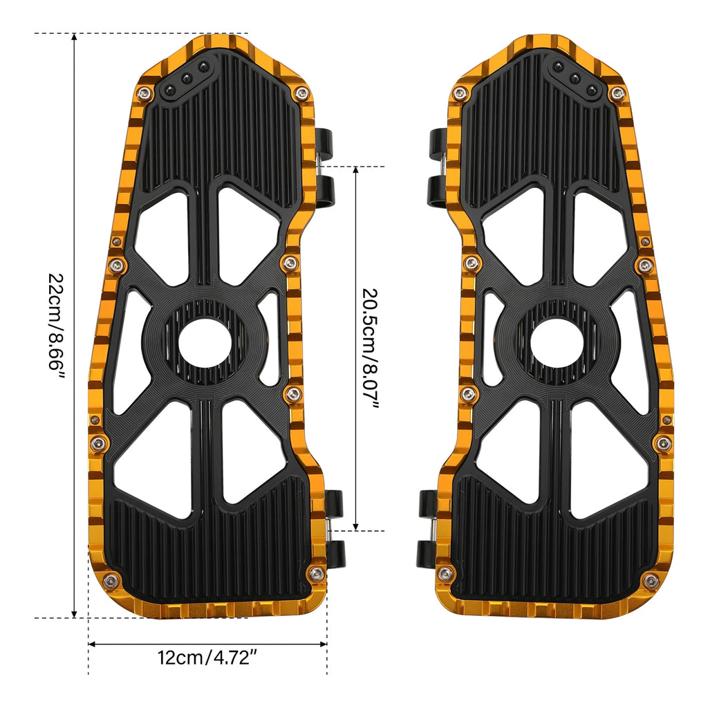Driver Footboard for Harley Electra Road Glide (2009–2024) Black Gold
