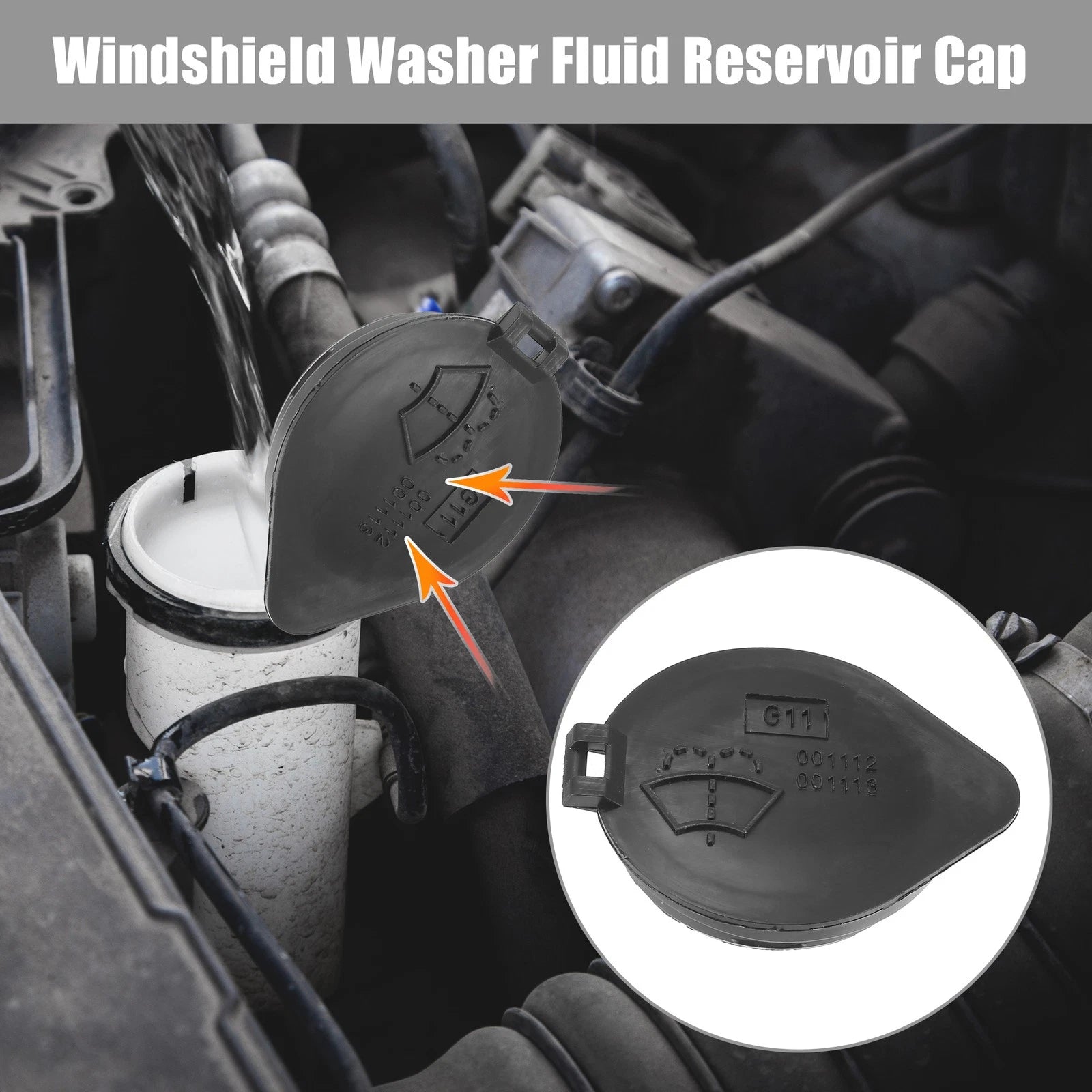 Windscreen Washer Fluid Reservoir Cap 2 Pcs Replacement for Lexus Toyota (2008–2022)