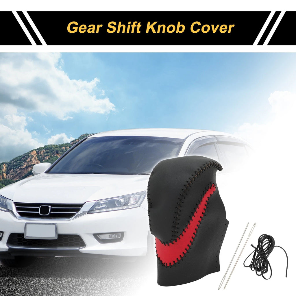 Gear Shift Knob Cover Replacement for Honda Accord (2013–2017) Black Red