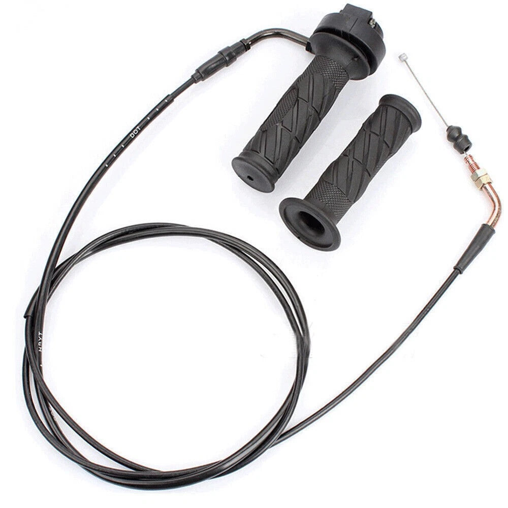 Left & Right Handle Bar Grips w/ Throttle Cable for GY6 50cc 150cc (2000–2023)