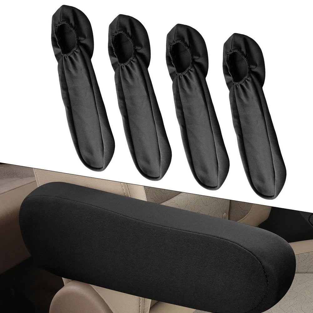 Car Armrest Cover Stretch Cloth Material Protects Against Scratches & Stains