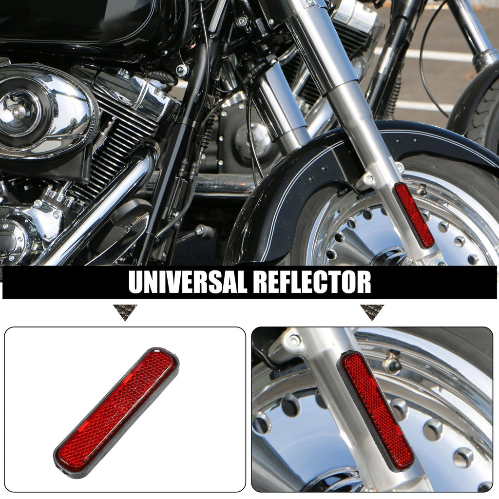 12 Pcs Self Adhesive Safety Spoke Reflectors for Motorcycle Bicycle Red (Universal)