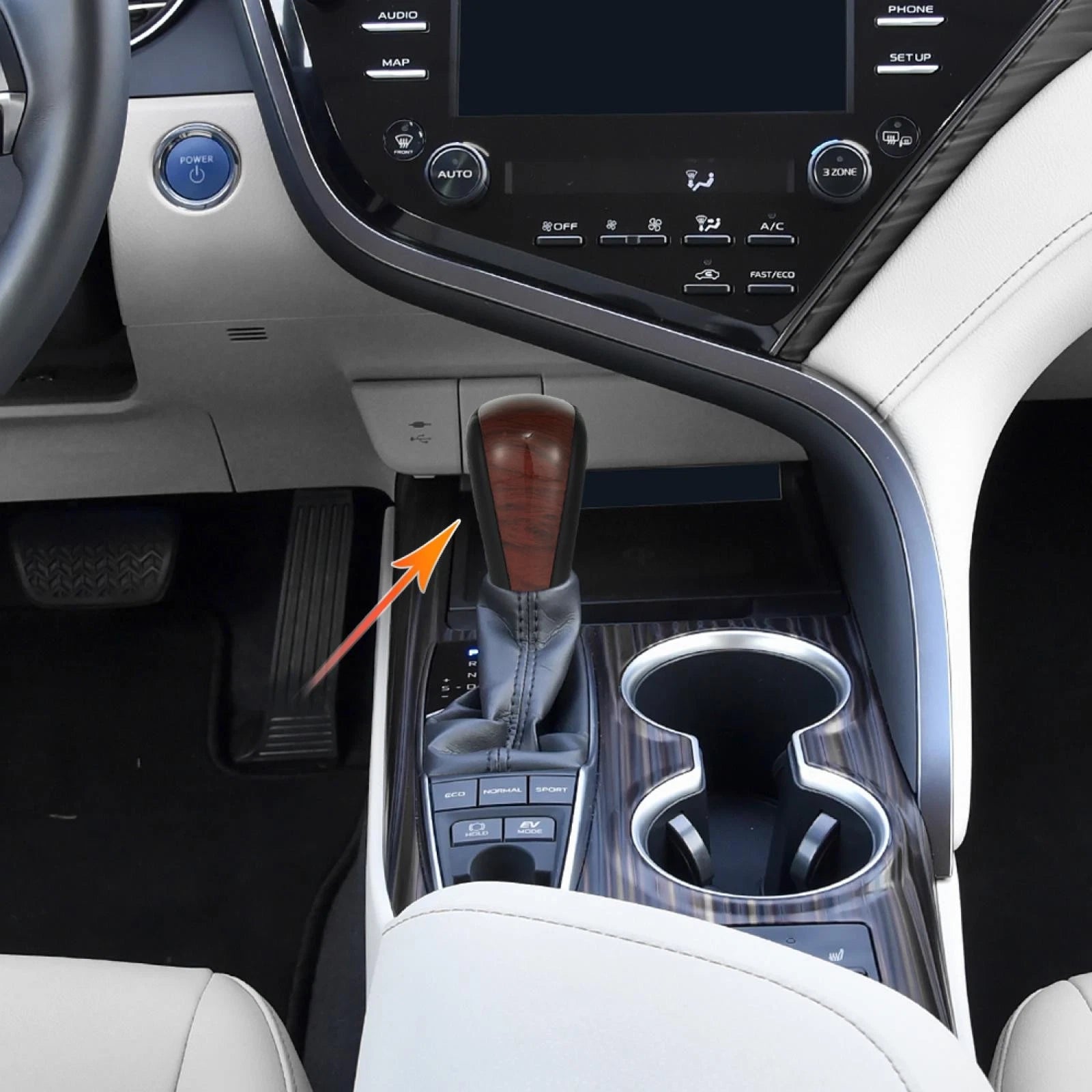 Gear Shift Knob Replacement for Toyota Lexus Brown Wood Pattern (Fits)