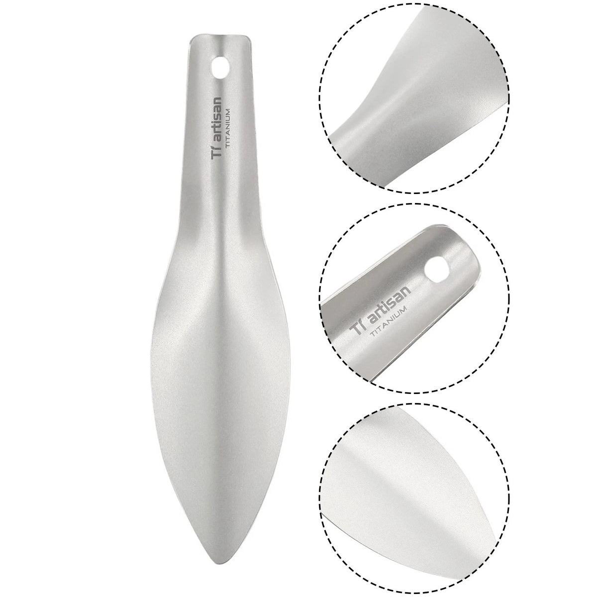 Titanium Shovel Trowel for Backpacking with Storage Sack