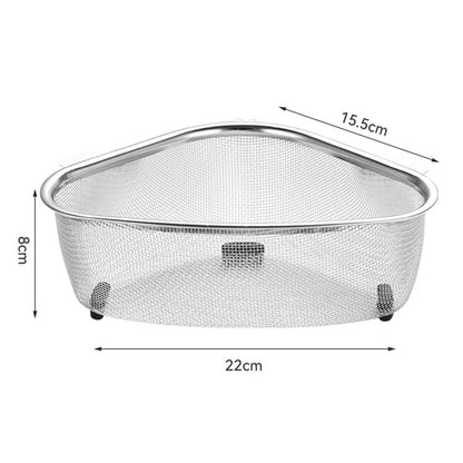 Stainless Steel Sink Strainer for Corner Placement