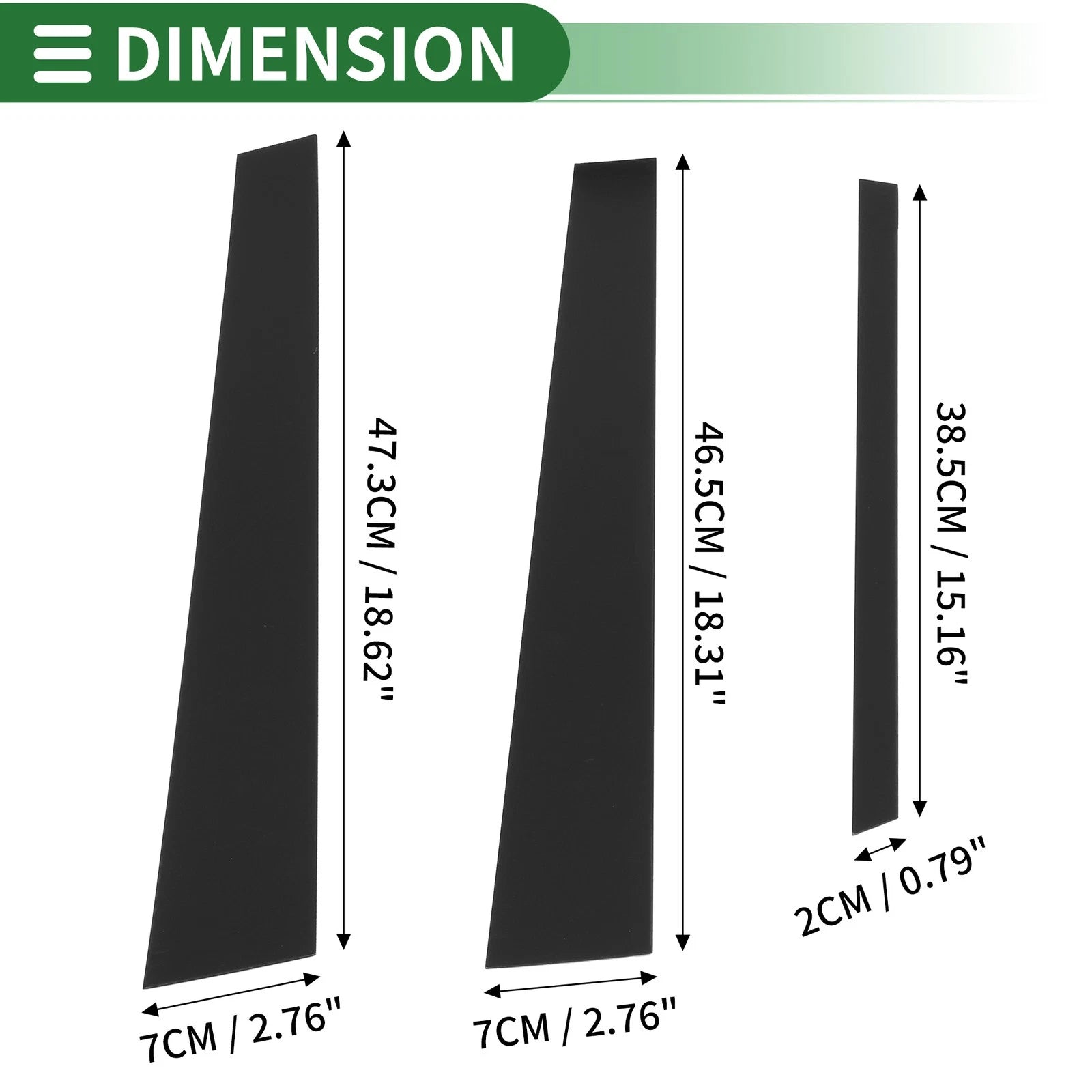 6 Pcs Door Pillar Window Trim Replacement for Lexus LS (2001–2006) Black