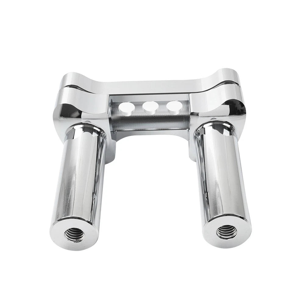5-Hole 4.5" Handlebar Risers Top Clamp for Harley Road King Glide Chrome