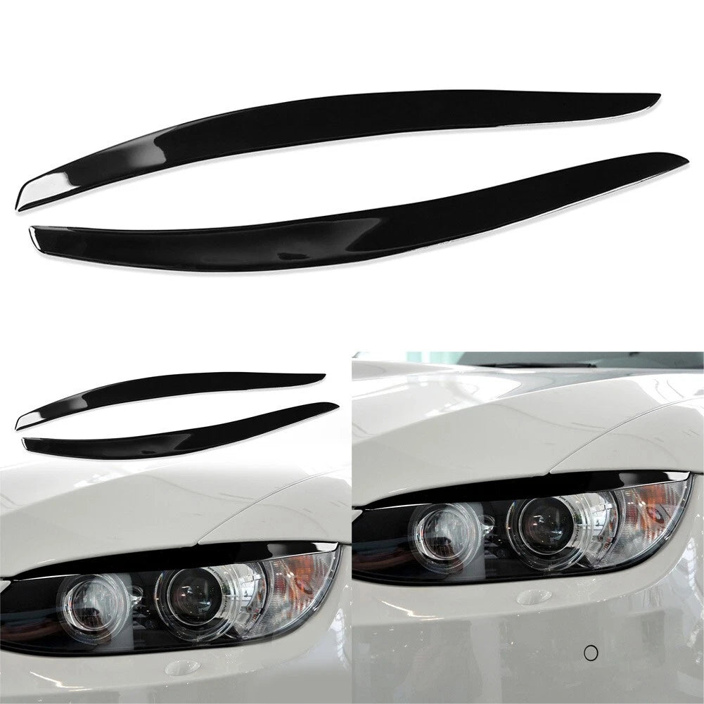 2X Headlight Eyelid Eyebrow Cover Trim for BMW 3 Series E92 E93 (2006–2012)