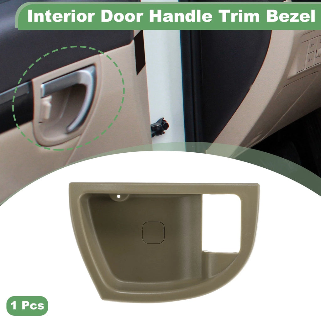 Front Right Interior Door Handle Trim Bezel Replacement for Hyundai Santa Fe (2007–2012 Beige)
