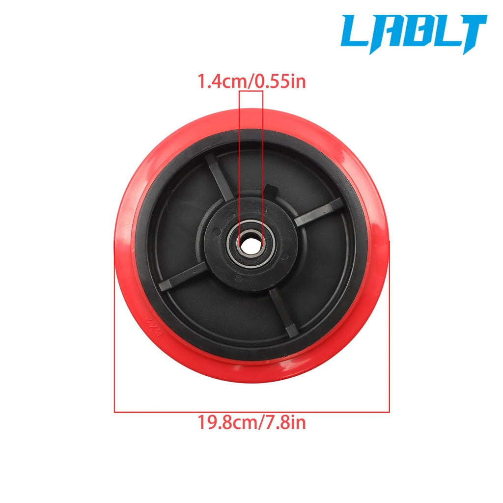 Set of 4 Caster Wheels for (8" × 2", Polyurethane, 1100lb)