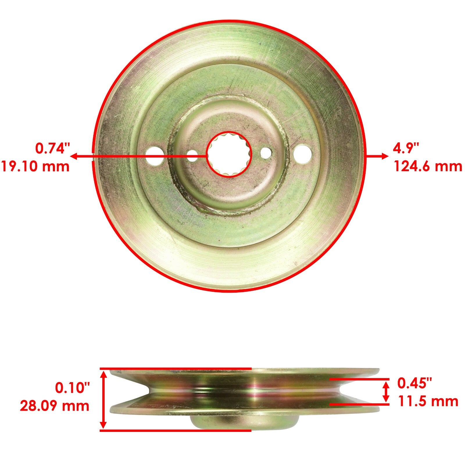 Spindle Assembly Replacement w Pulley Deck and Belt for John Deere Z425 (2011–2016)