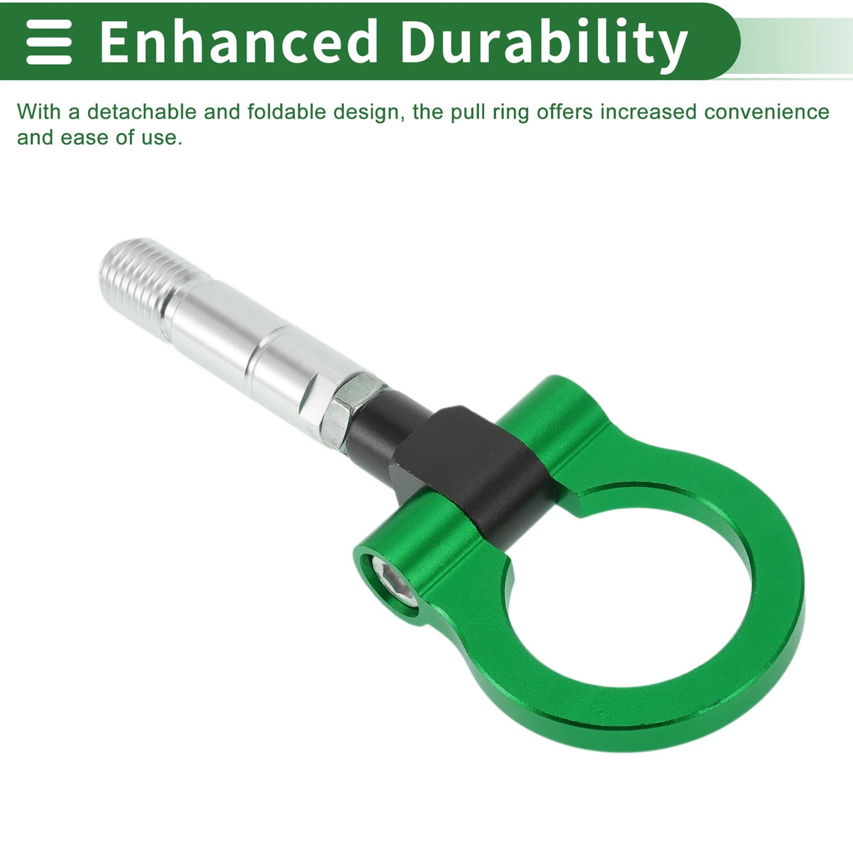 Tow Hook Set for Mazda RX8 (2003–2008) 11mm Aluminum Alloy Green