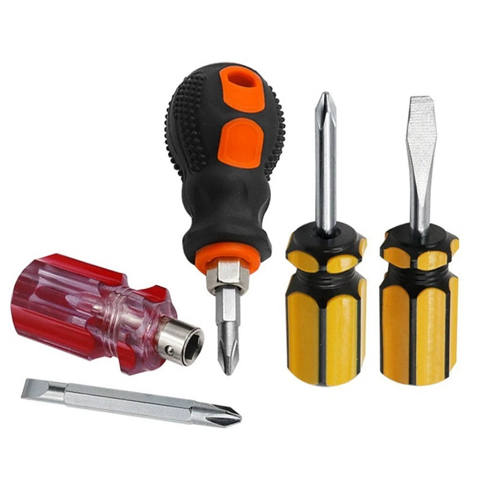 2X Steel Cross Shaped Flat Head Screwdriver Kit for DIY Enthusiasts
