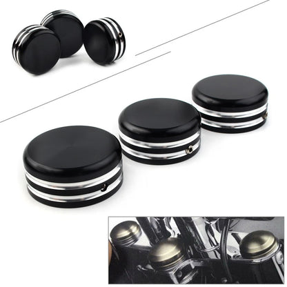 3X Upper Fork Stem Nut Cover for Harley Sportster 883 (2004–2023)