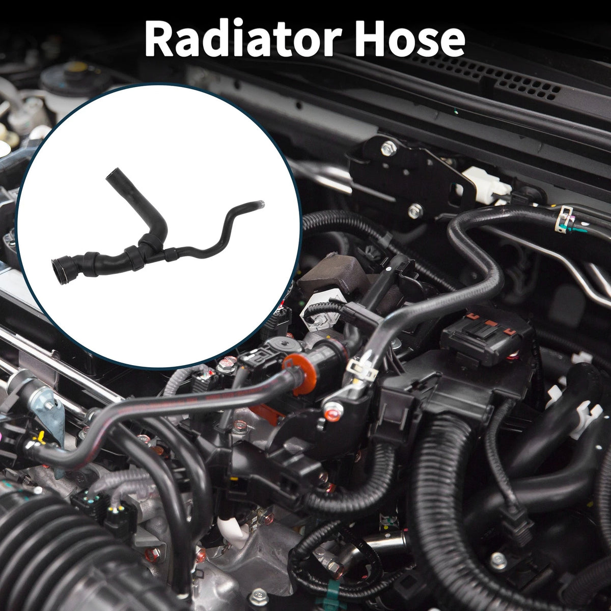 Radiator Hose Water Pipes for Audi A4 (1994–2000) No. 8D0121101AF Plastic Black