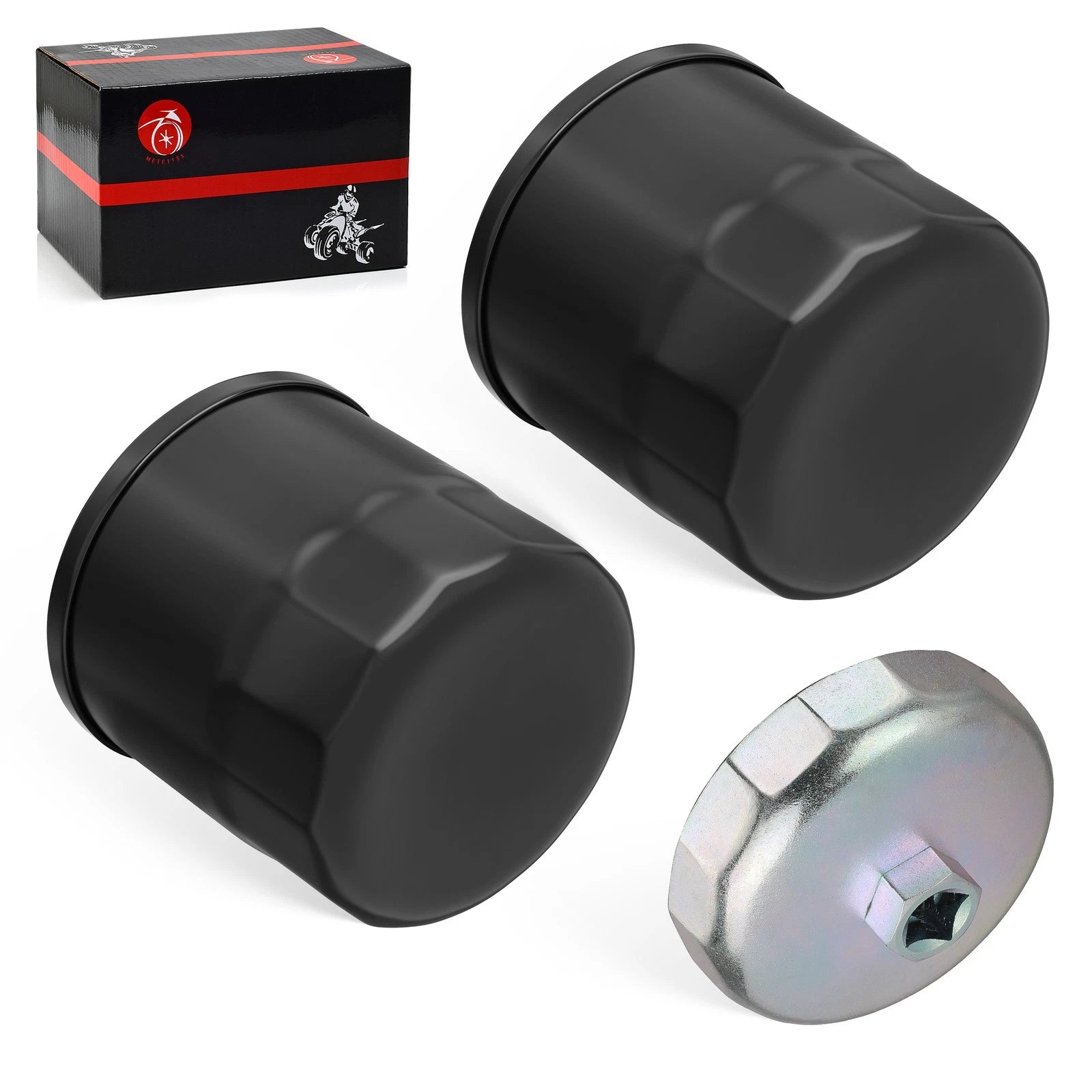 2X 20mm Oil Filter with Wrench Tool for Yamaha Grizzly 350 400 450 550 660 700