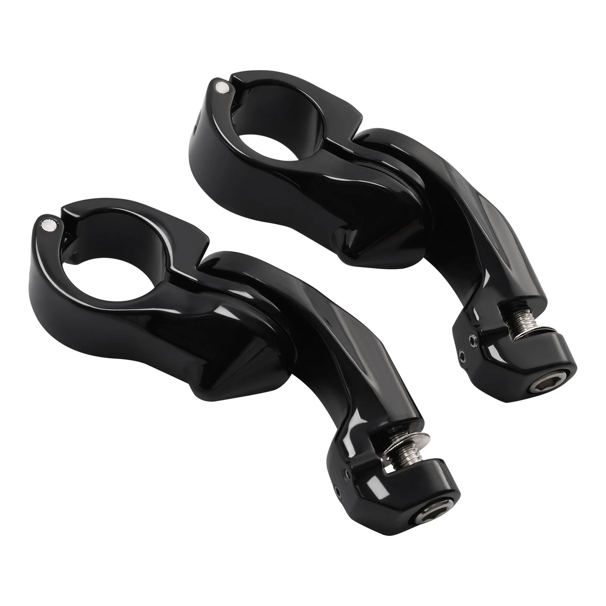 1-1/4" Short Angled Footpeg Pegs for Harley (Fits Engine Guard)