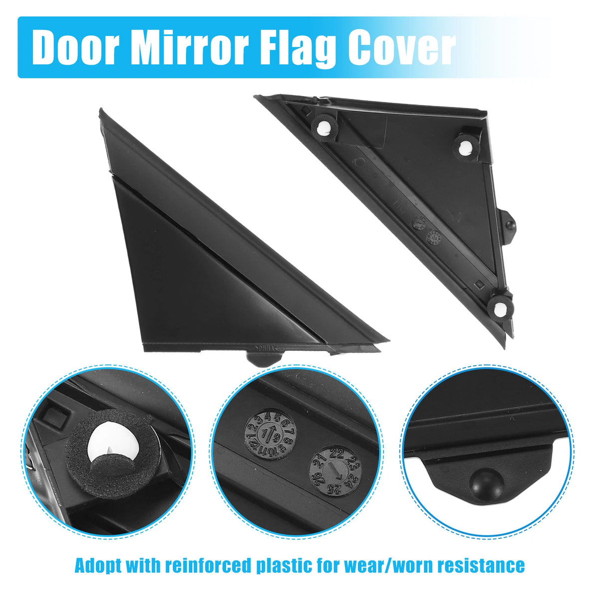 Right Side Mirror Flag Triangle Cover 1SD00KX7AA for Fiat