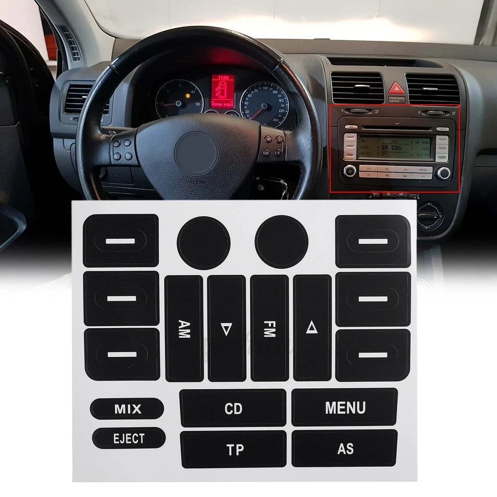 For Golf MK5/For for passat Radio Knobs Repair Sticker Worn Button Front PVC