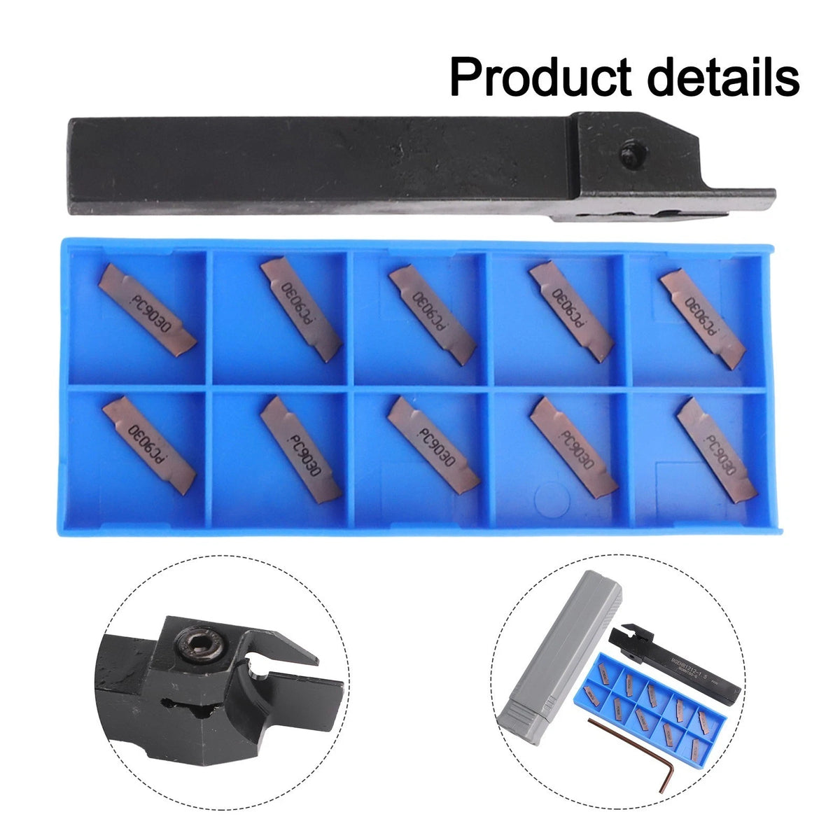10pcs MGMN150 G Carbide Inserts with MGEHR1212 Cutting Tool Holder