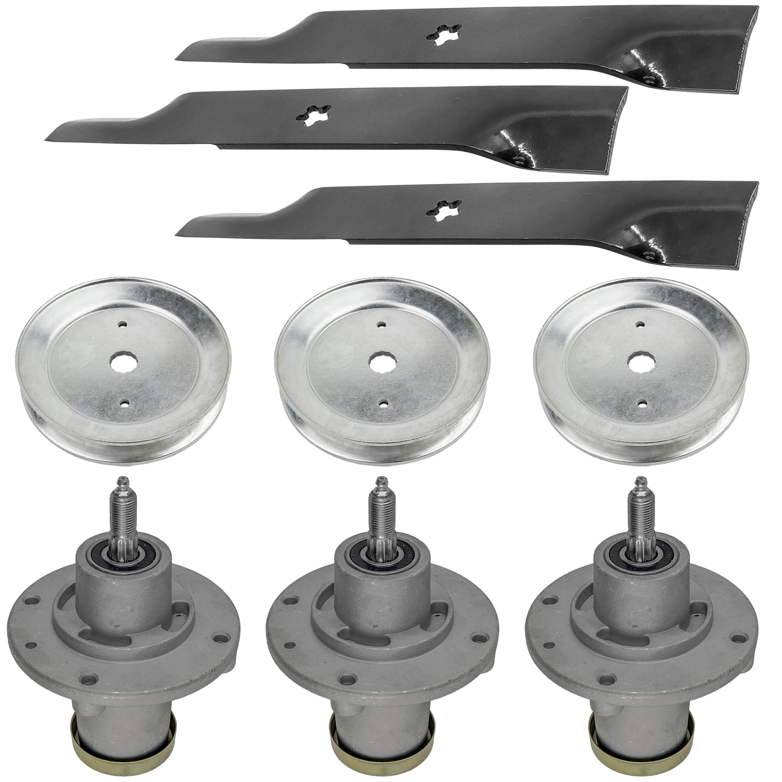 Deck Spindle with Pulley Blade for Husqvarna EZ22 EZ24 (2000–2024)