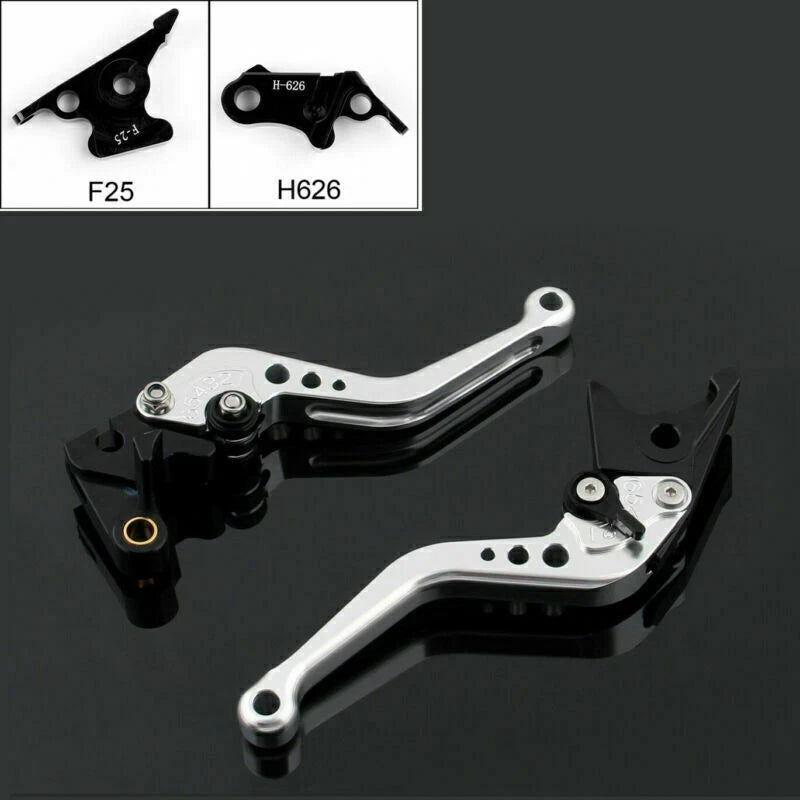 Short Brake Clutch Levers for Honda CBR500R (2013–2014) Silver T9