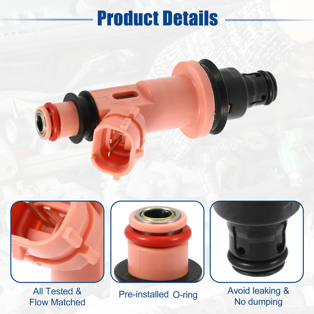 6pcs Fuel Injector Nozzle Replacement for Lexus GS400 (1998–2000)